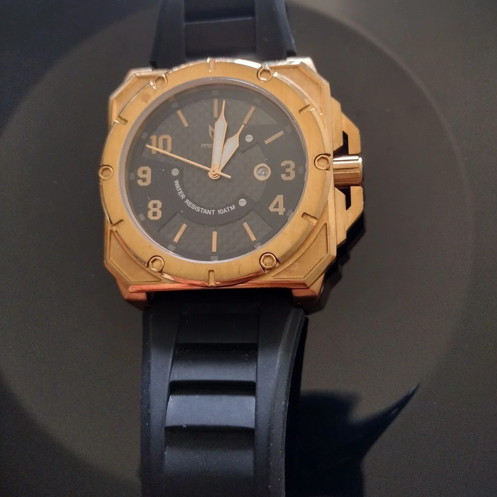 MEISTER Rose Gold and Black Men's Watch